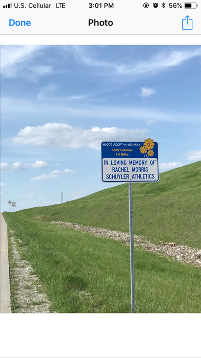 Schuyler Athletic teams honor a former athlete. The stretch of Highway is from the Nemo fairgrounds north to Highway P on Highway 63 around Kirksville. 